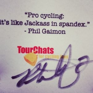 Pro cycling: It's like Jackass in spandex - Phil Gaimon Quote on TourChats Koozie